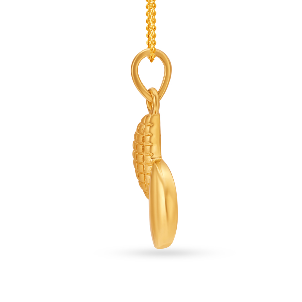 Semi Circle Motif Gold Pendant,,hi-res image number null