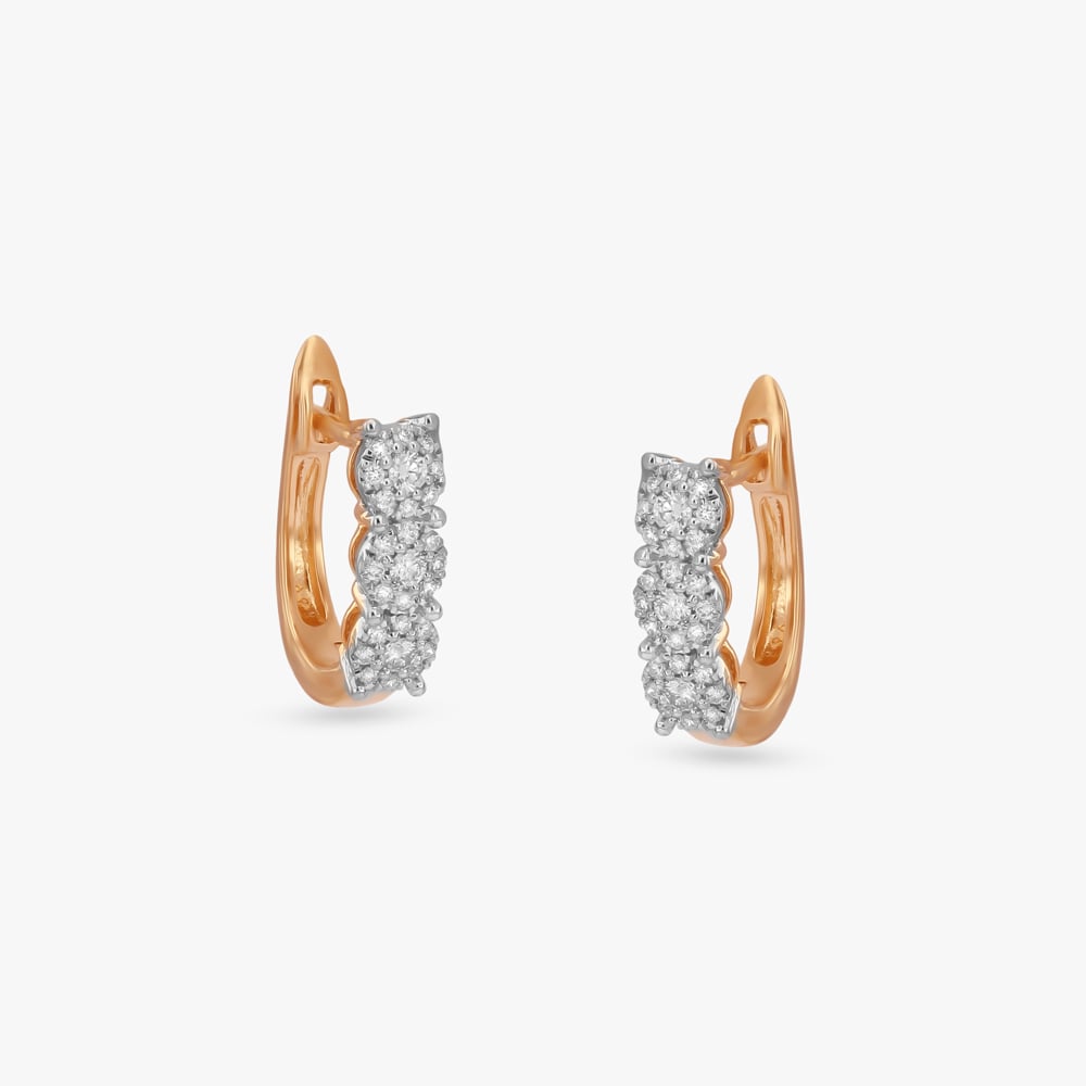 Trio Spark Diamond Hoop Earrings,,hi-res image number null