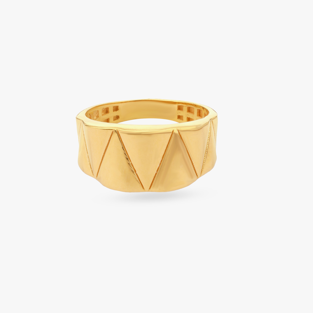 Geometric Gleam Gold Ring,,hi-res image number null