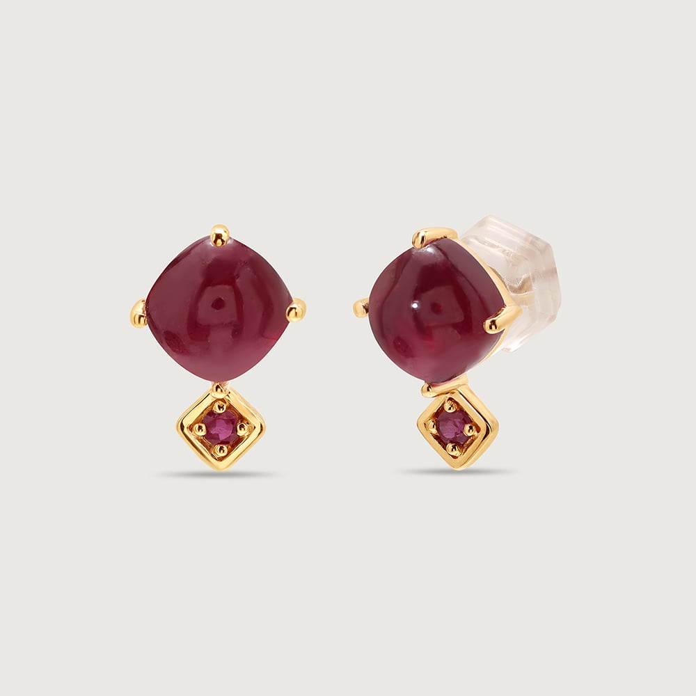 Couture Sparklers 14KT Ruby Stud Earrings,,hi-res image number null