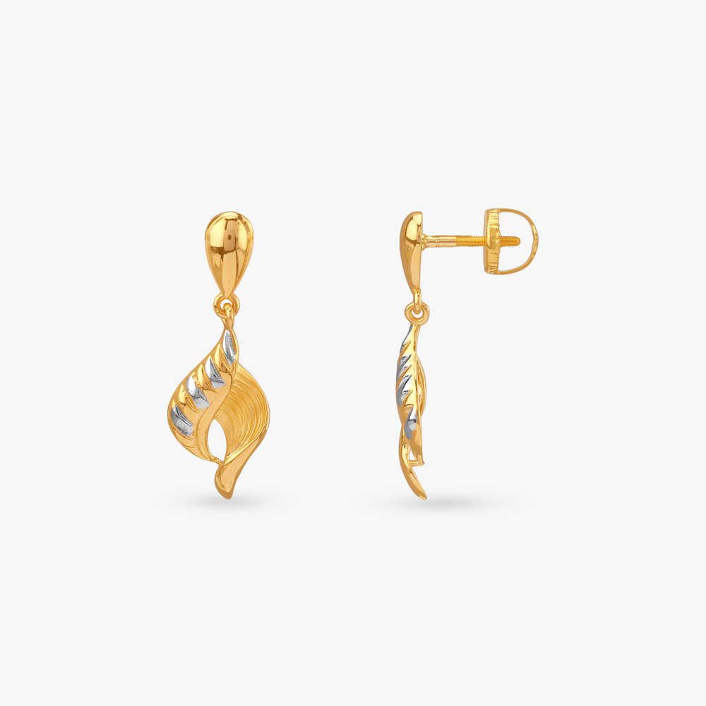 Flame Luxe Gold Drop Earrings,,hi-res image number null