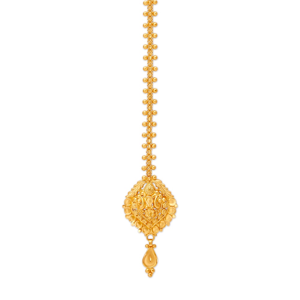Traditional Gold Maang Tikka,,hi-res image number null
