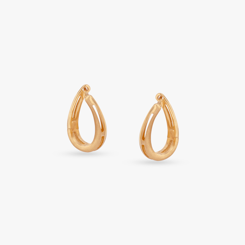 Twisted Loop Gold Hoop Earrings,,hi-res image number null