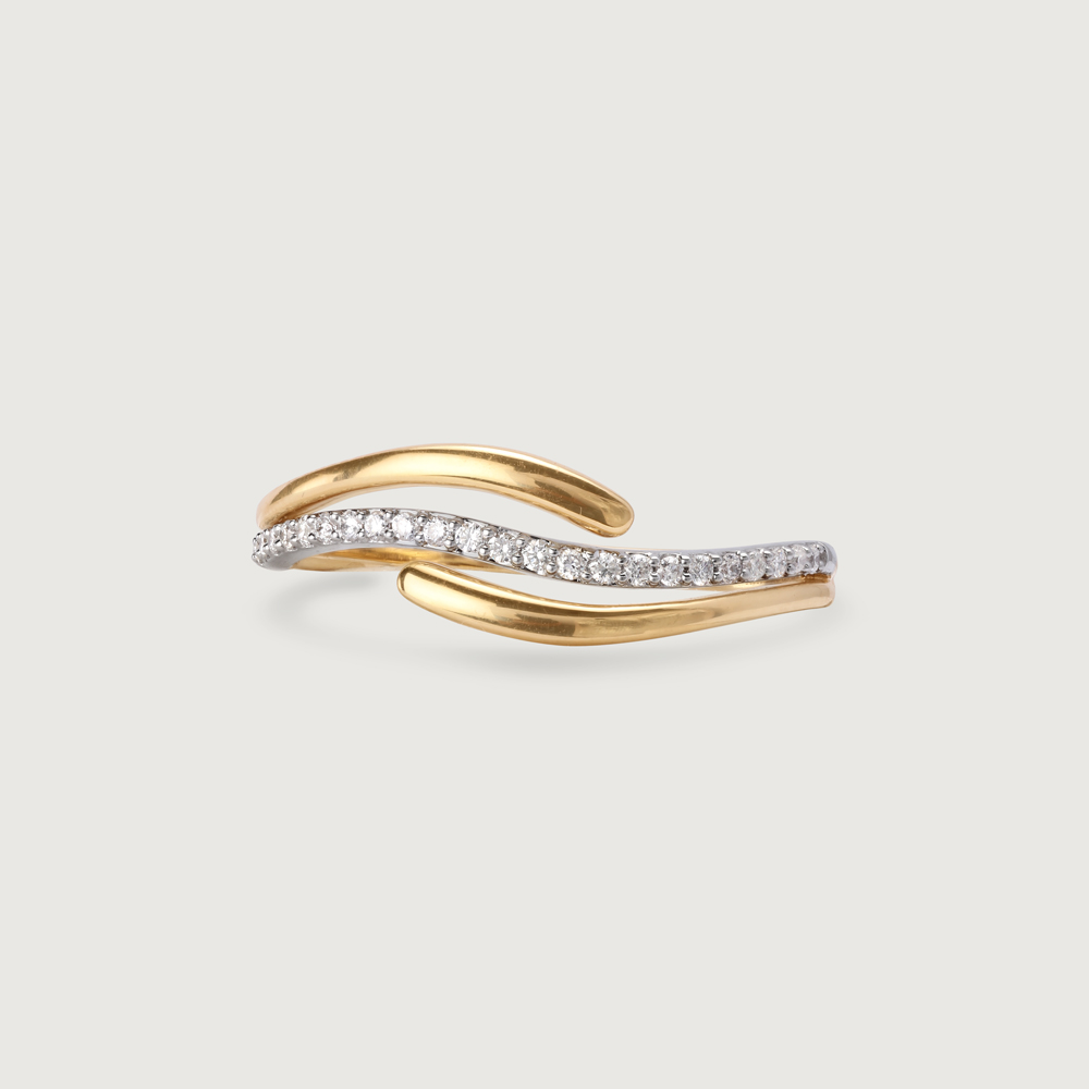 Sleek Chic 18KT Gold & Diamond Ring,,hi-res image number null
