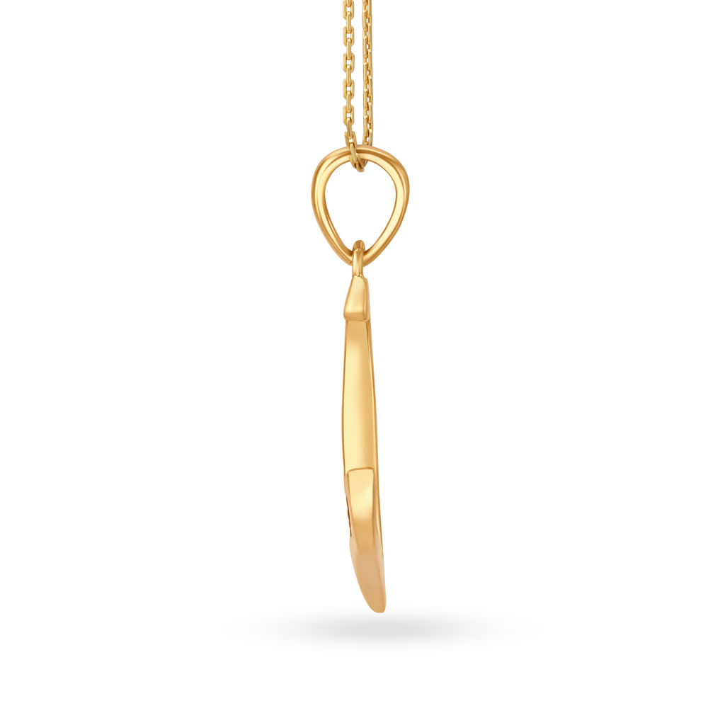 Charming Typographic Letter L Gold Pendant,,hi-res image number null