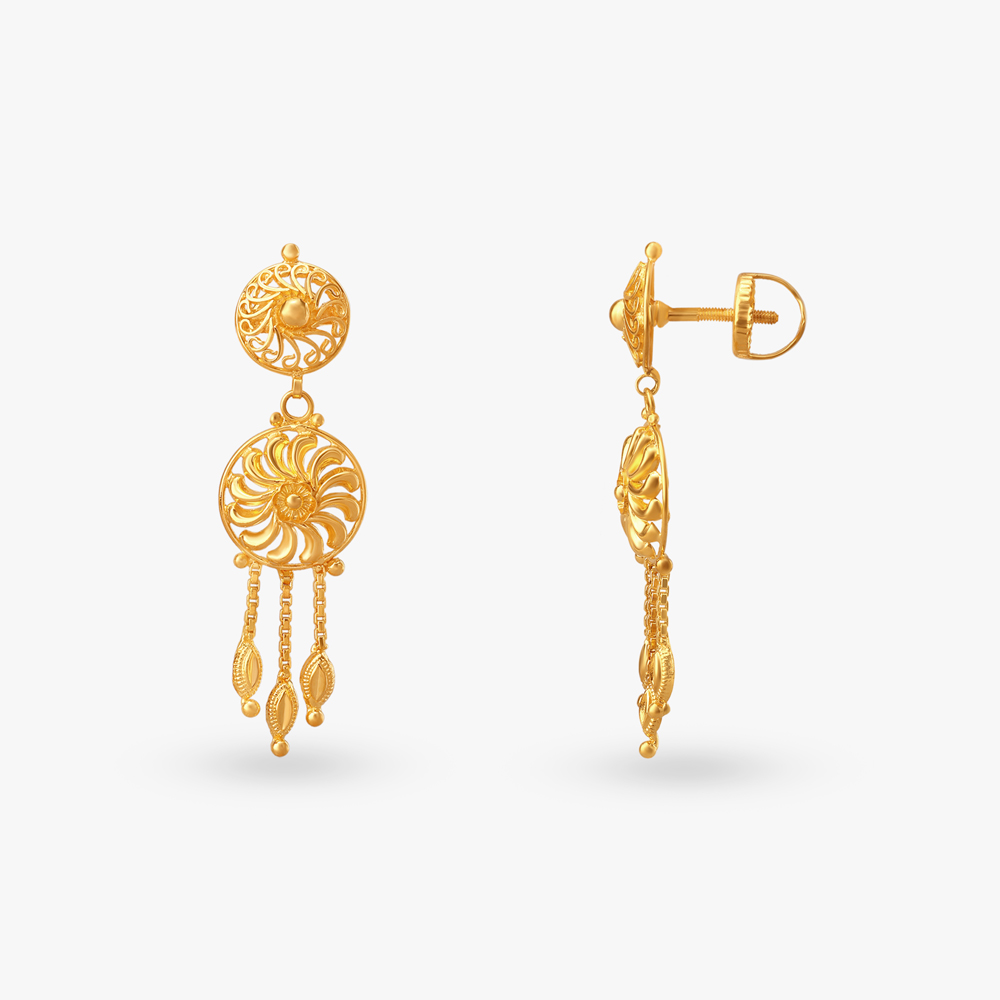 Radiant Circles Gold Necklace Set,,hi-res image number null