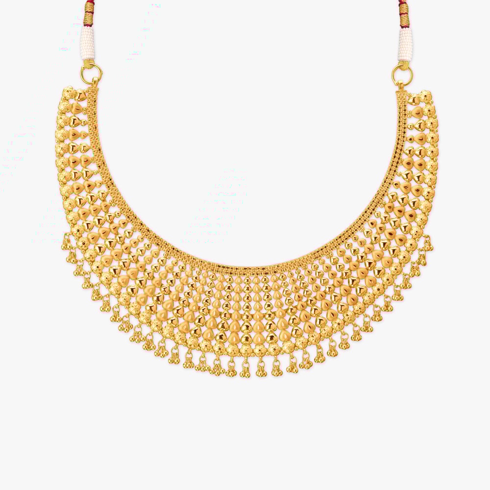 

Layered Bead Gold Necklace