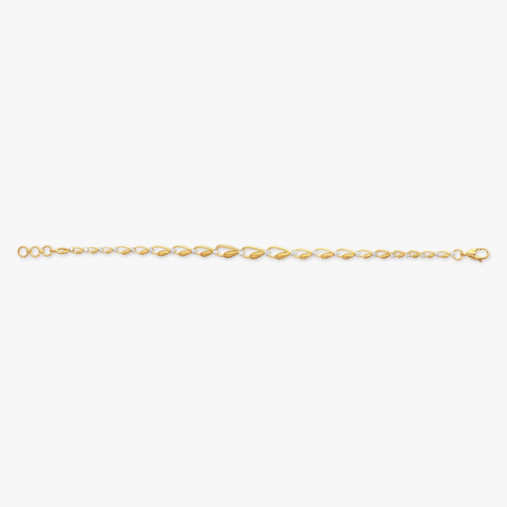

Woven Curve Gold Bracelet