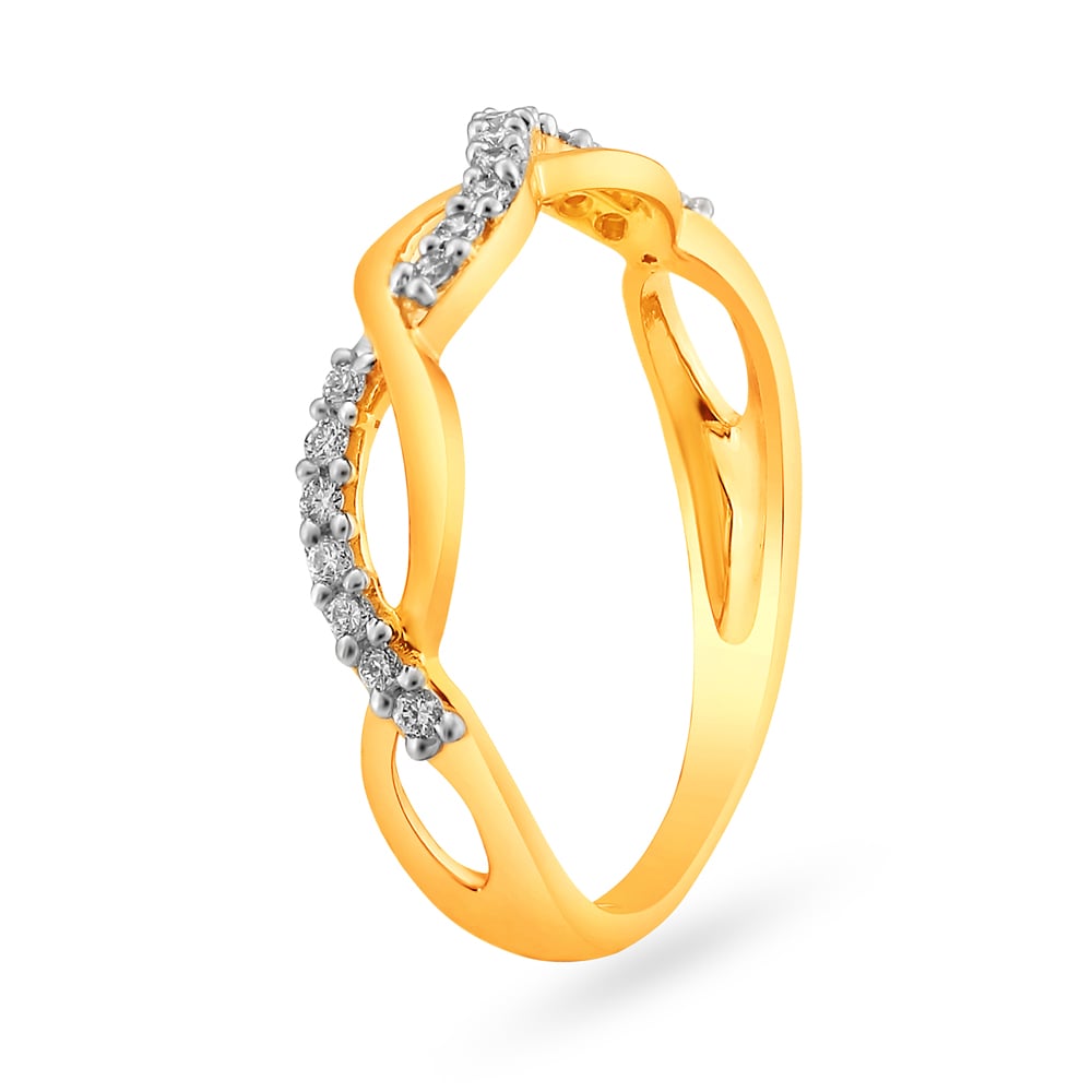 Infinity Pattern Contemporary Diamond Finger Ring,,hi-res image number null