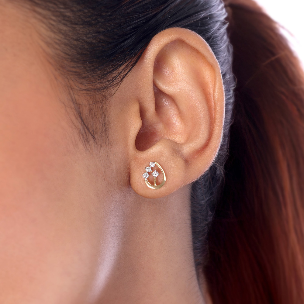 Gleaming Teardrop Diamond Earrings,,hi-res image number null