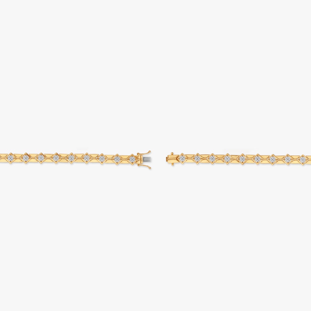 Square Link Diamond Bracelet,,hi-res image number null