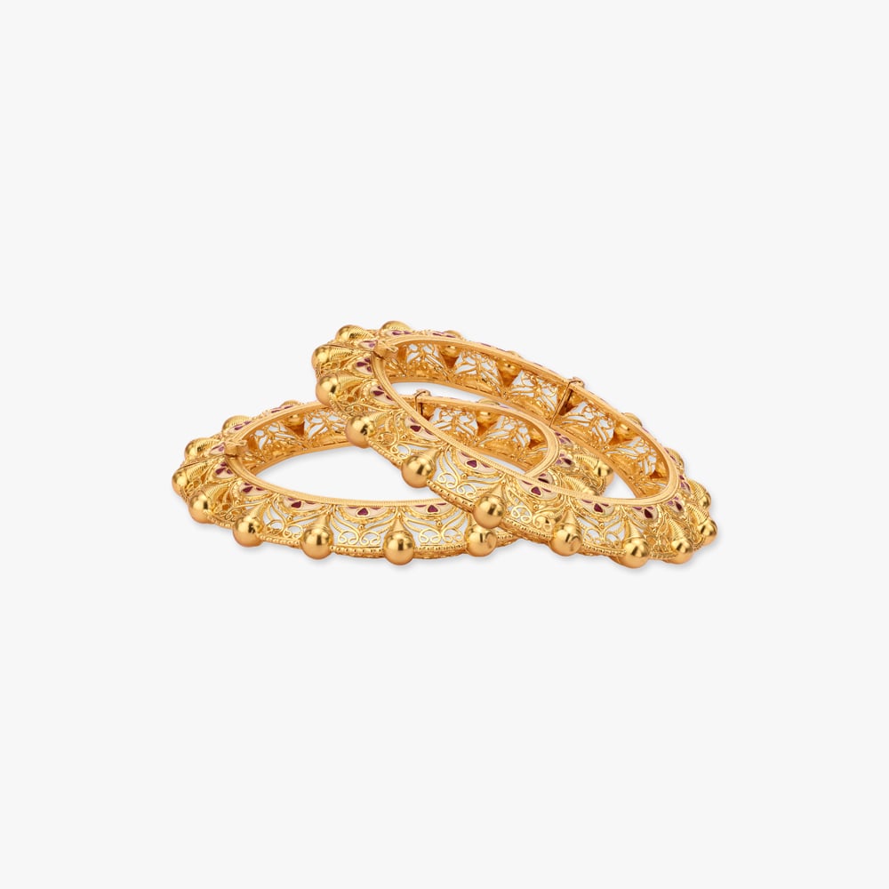 Shubho Shringar Kankan Gold Bangles,,hi-res image number null