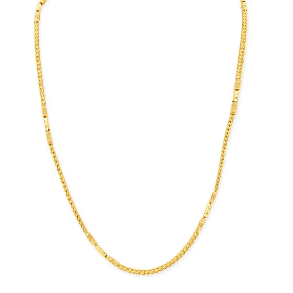 Exuberant Carved Gold Chain for Men,,hi-res image number null