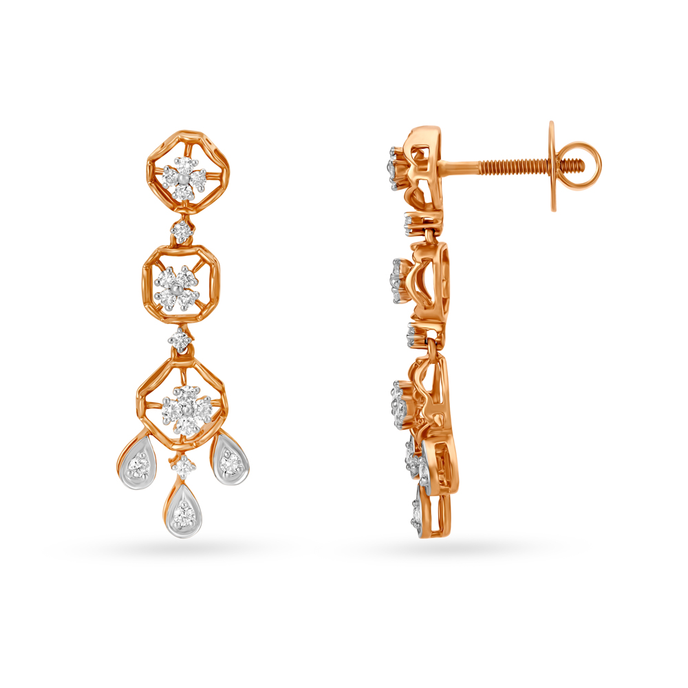 Elaborate Rose Gold Necklace Set,,hi-res image number null
