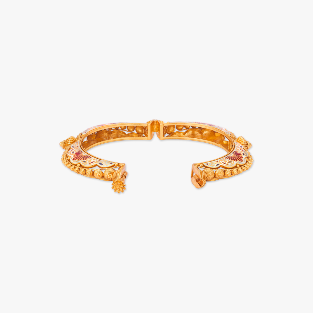 Sonar Alpona Kankan Gold Bangles,,hi-res image number null