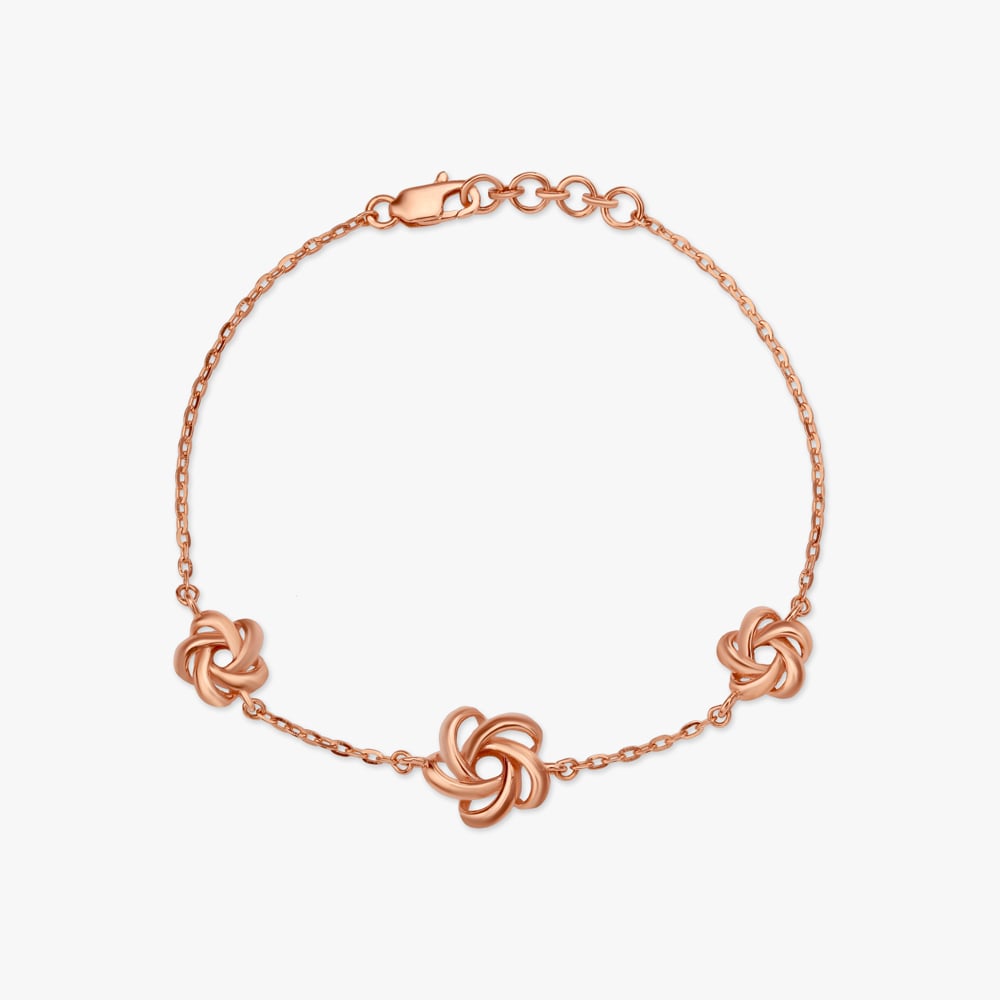 Triple Bloom Gold Bracelet,,hi-res image number null