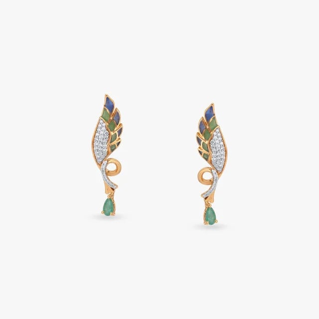 Wings in Motion Diamond Drop Earrings,,hi-res image number null