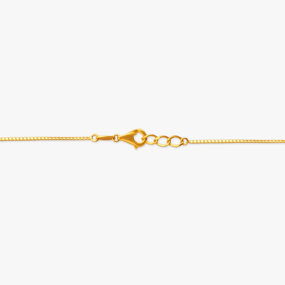 Sleek Fall Gold Pendant with Chain,,hi-res image number null