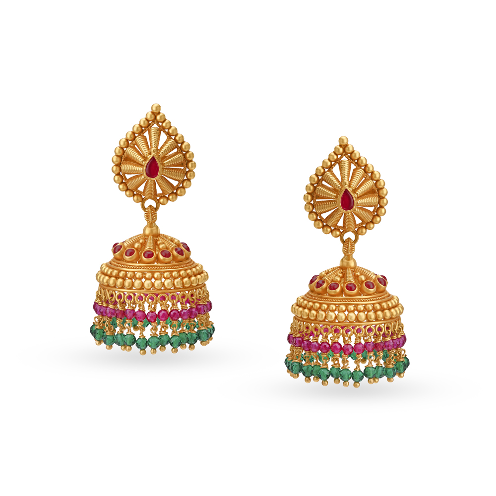 Enchanting Gold Gheroo Haram Necklace Set,,hi-res image number null