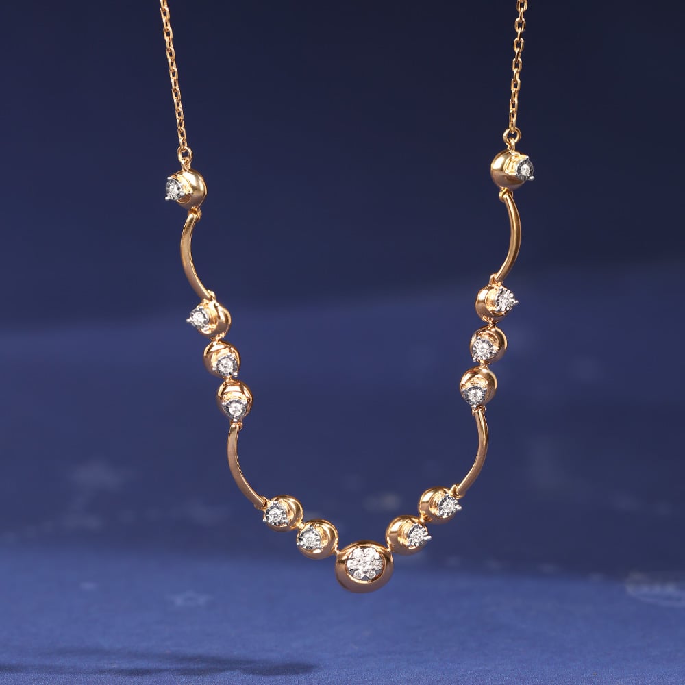 Crescent Charisma 14KT Diamond Necklace,,hi-res image number null