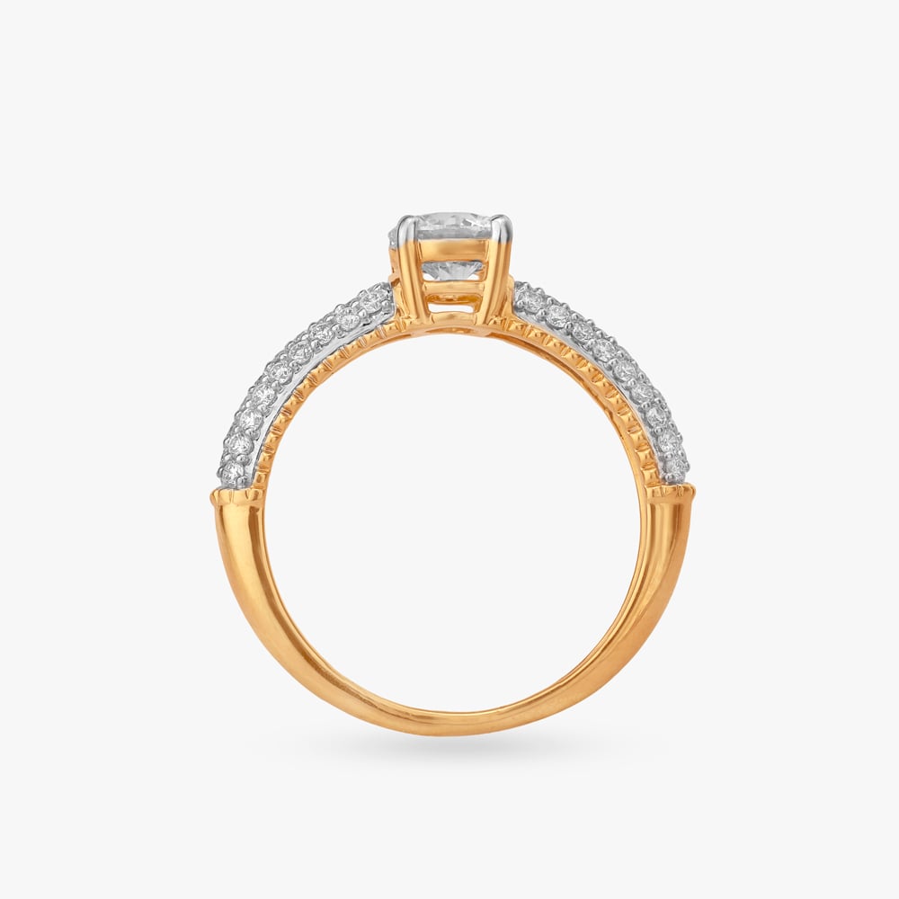 Gleaming Halo Solitaire Ring,,hi-res image number null