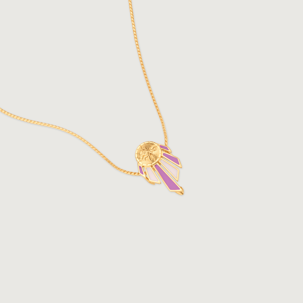Luminous Enamel Gold Brooch Pendant,,hi-res image number null