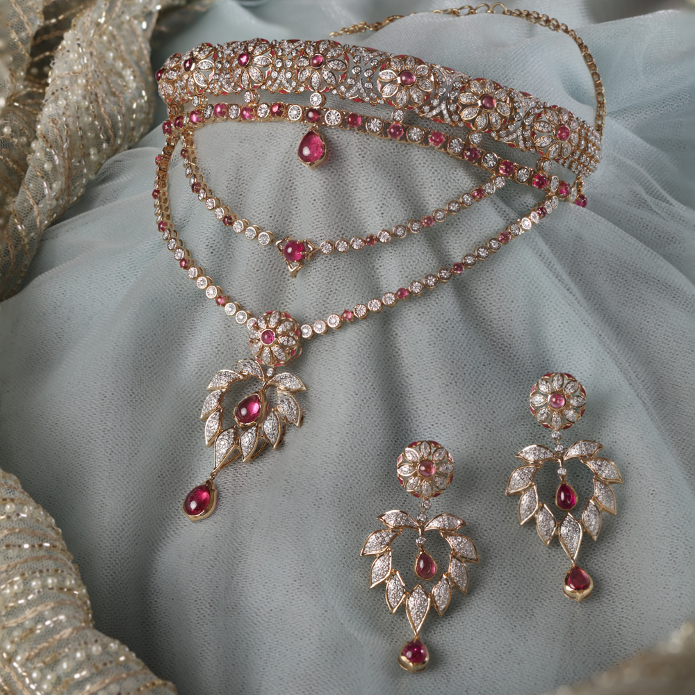 Pearl jewellery on sale set tanishq