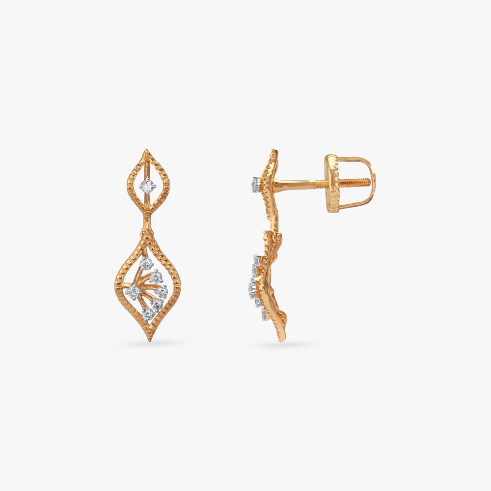 Shiny Dewdrop Diamond Drop Earrings,,hi-res image number null