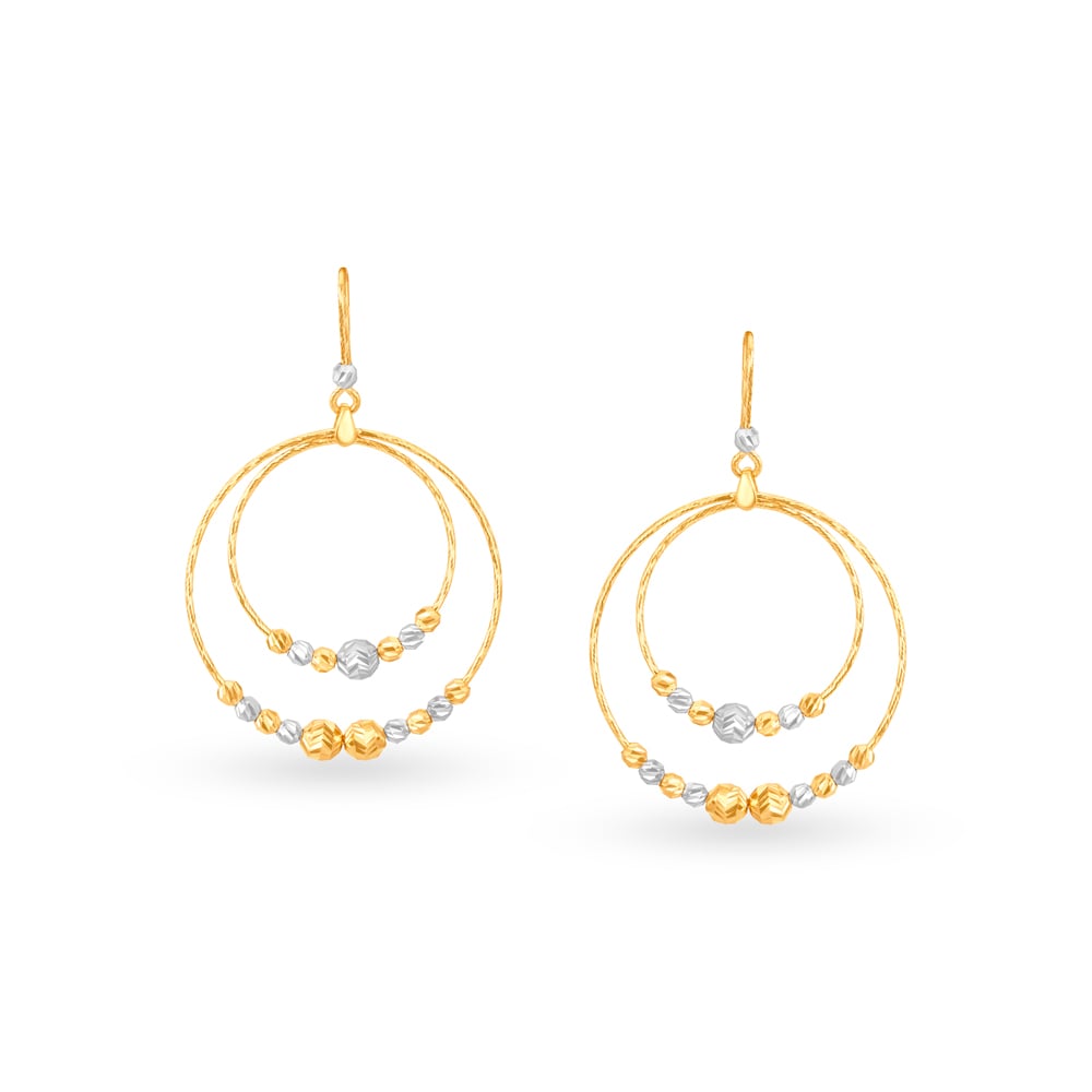 

Charming Circlet Gold Hoop Earrings