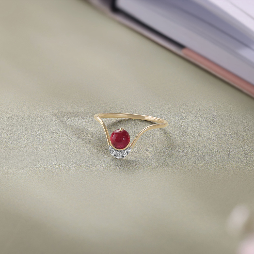 Berry Orbit Ruby & Diamond Ring,,hi-res image number null