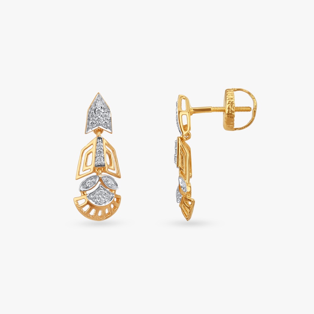 Artful Arc Diamond Drop Earrings,,hi-res image number null