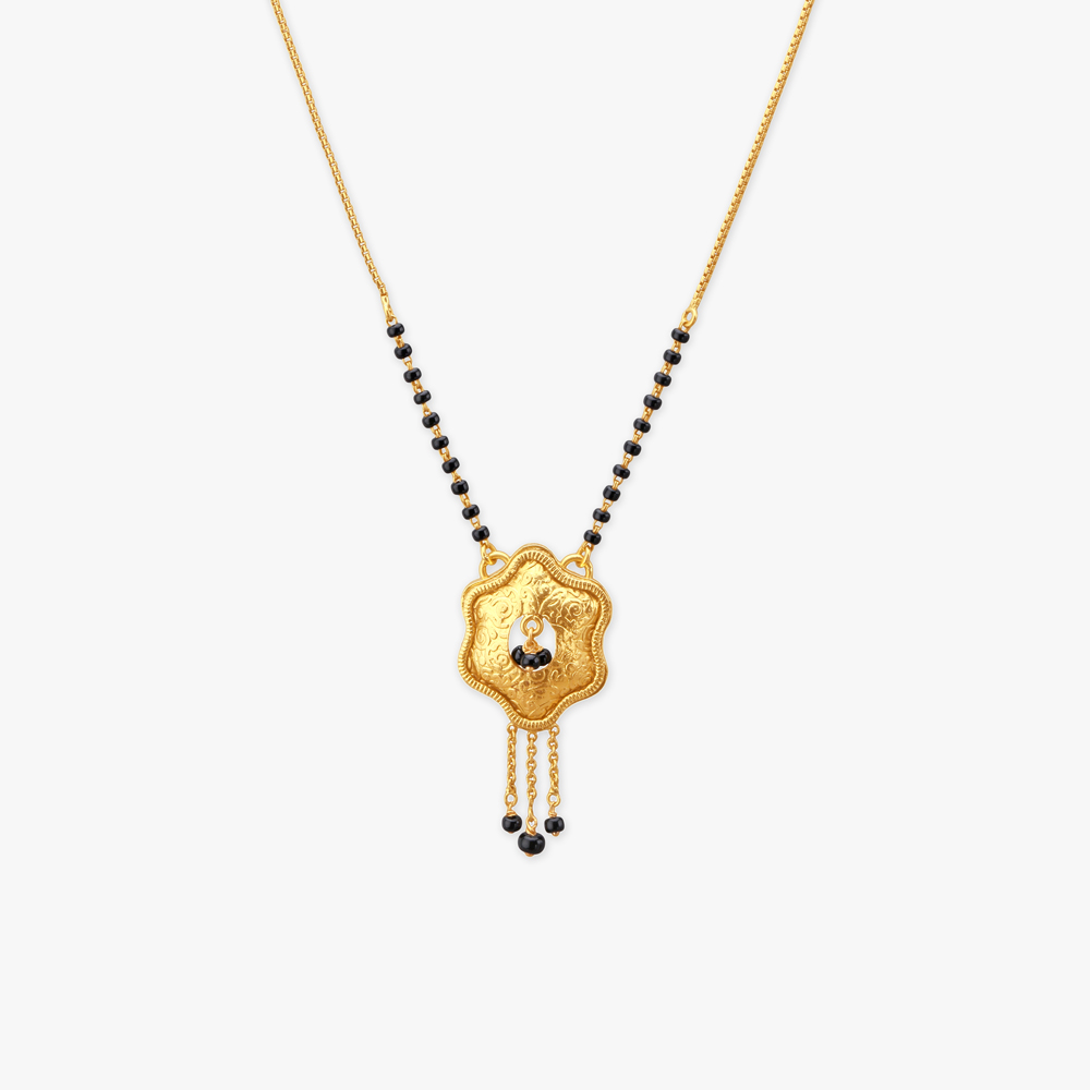 

Etched Aura Gold Mangalsutra