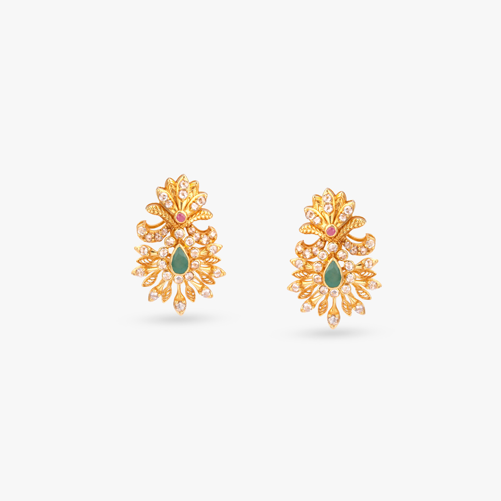 Clustered Splendour Gold Necklace Set,,hi-res image number null