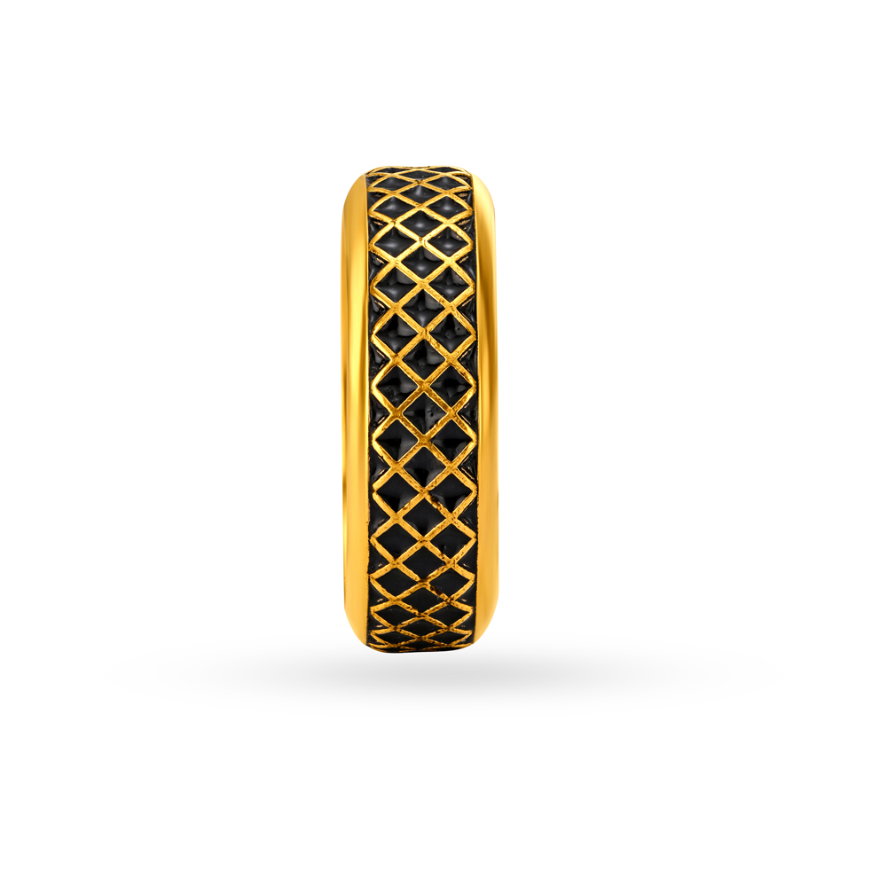 Glamorous Black Antique Gold Finger Ring For Men,,hi-res image number null