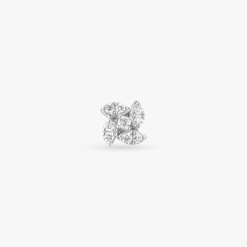 Whirling Petals Diamond Nose Pin,,hi-res image number null