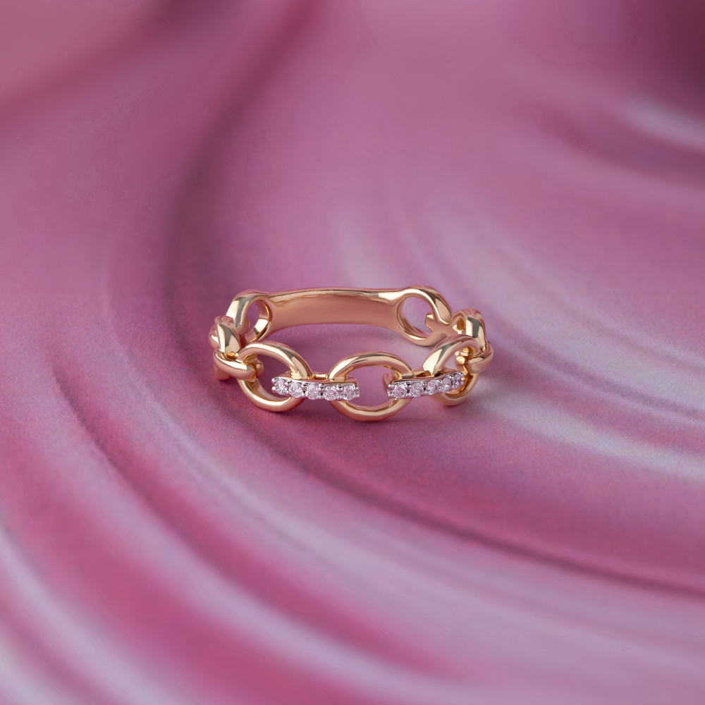 Bold Luxurious Gold & Diamond Finger Ring,,hi-res image number null