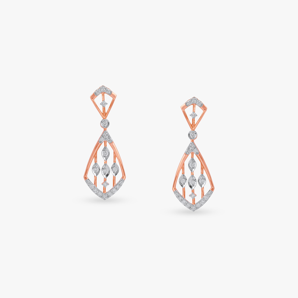 Chic Raindrop Diamond Drop Earrings,,hi-res image number null