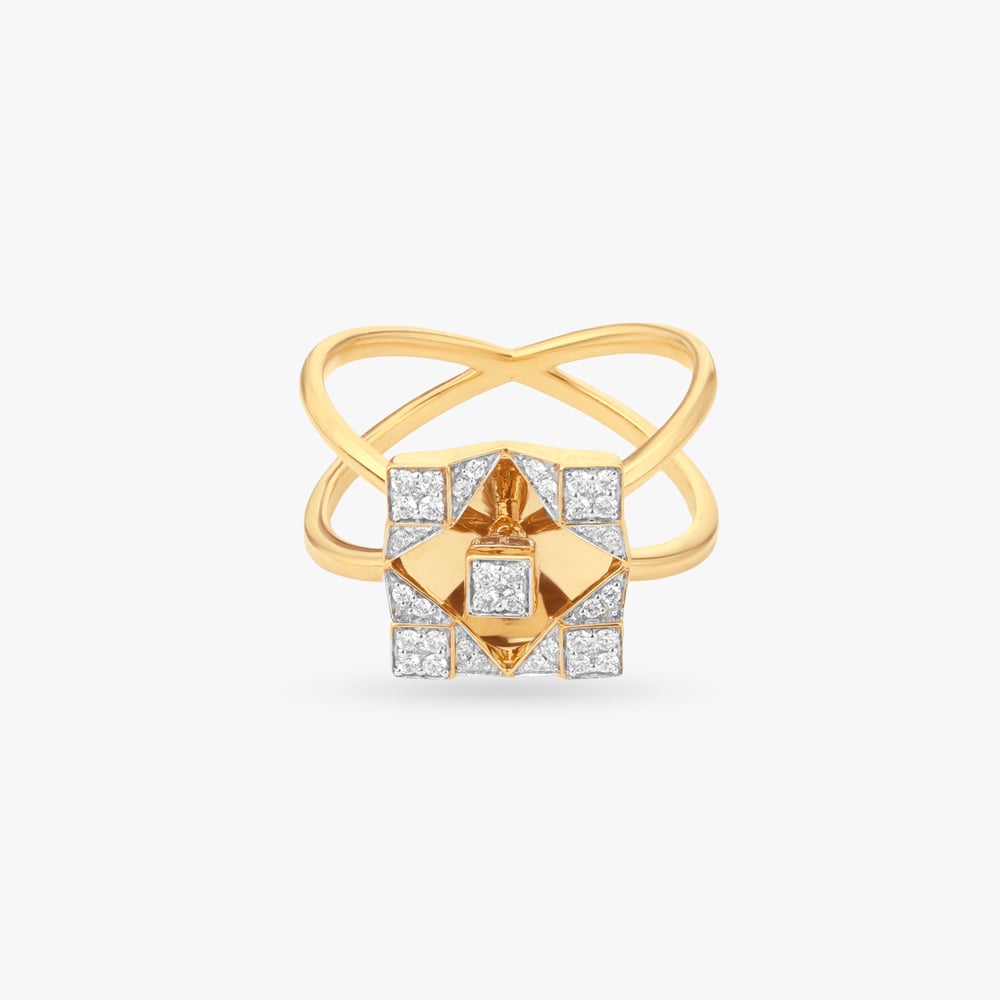 Prism Grid Diamond Finger Ring,,hi-res image number null