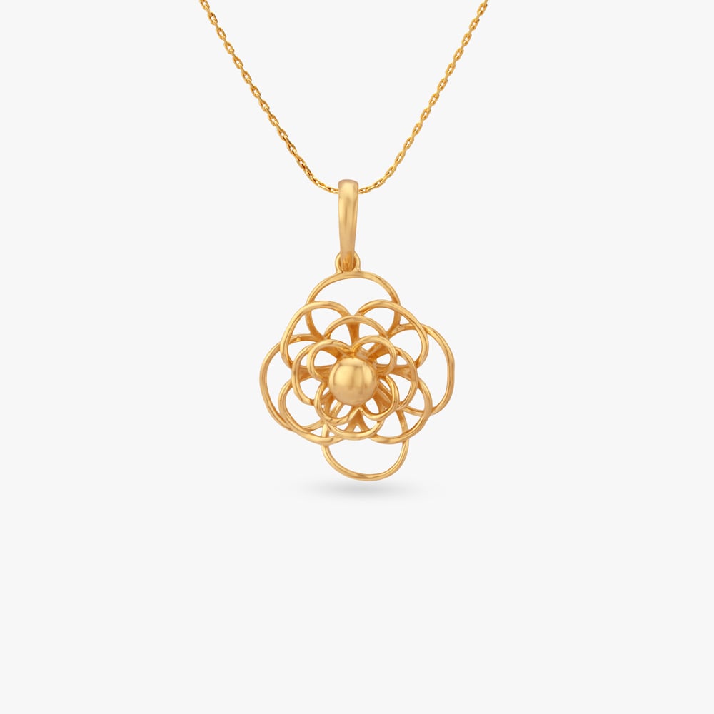 

Celestial Bloom Gold Pendant