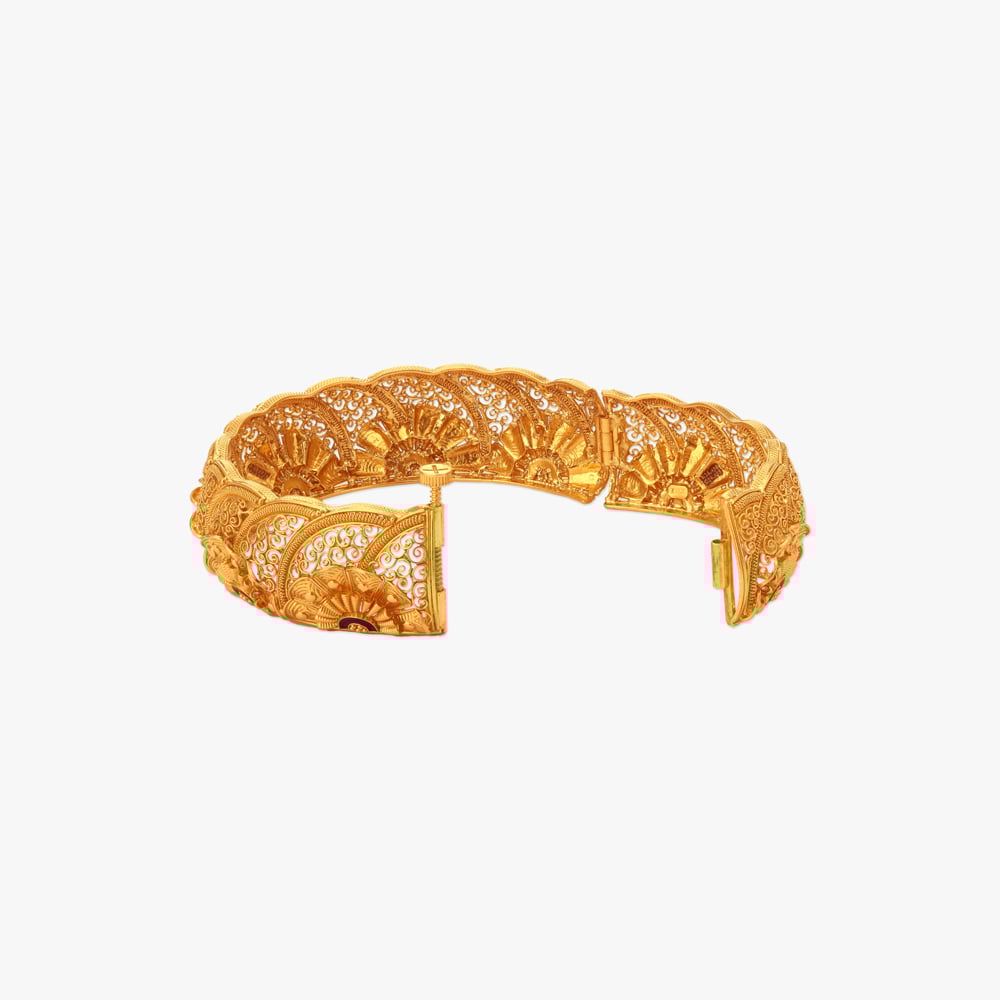 Haath Pakha Choor Gold Bangles,,hi-res image number null