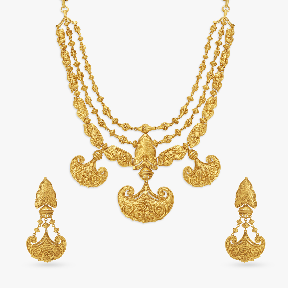 Ravishing Necklace Set with Chandak and Partaj Work,,hi-res image number null