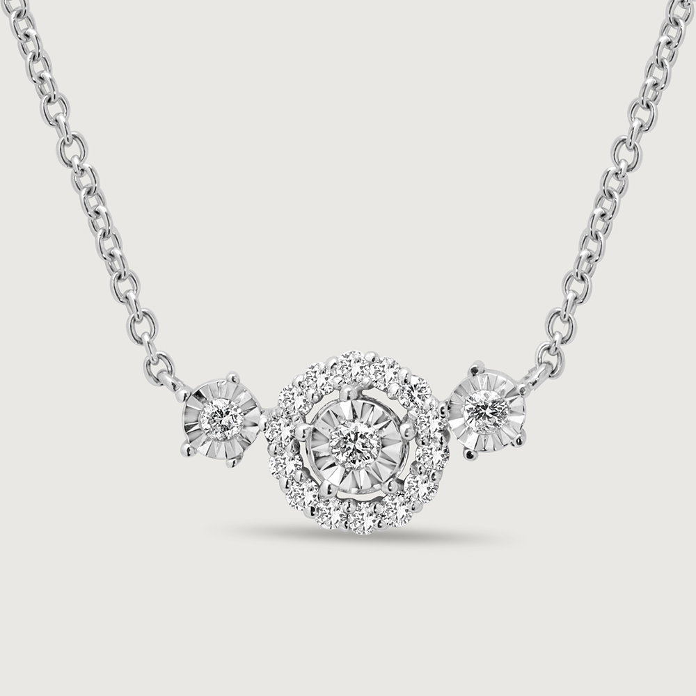 Radiant Trio 18KT Diamond Chain with Pendant,,hi-res image number null