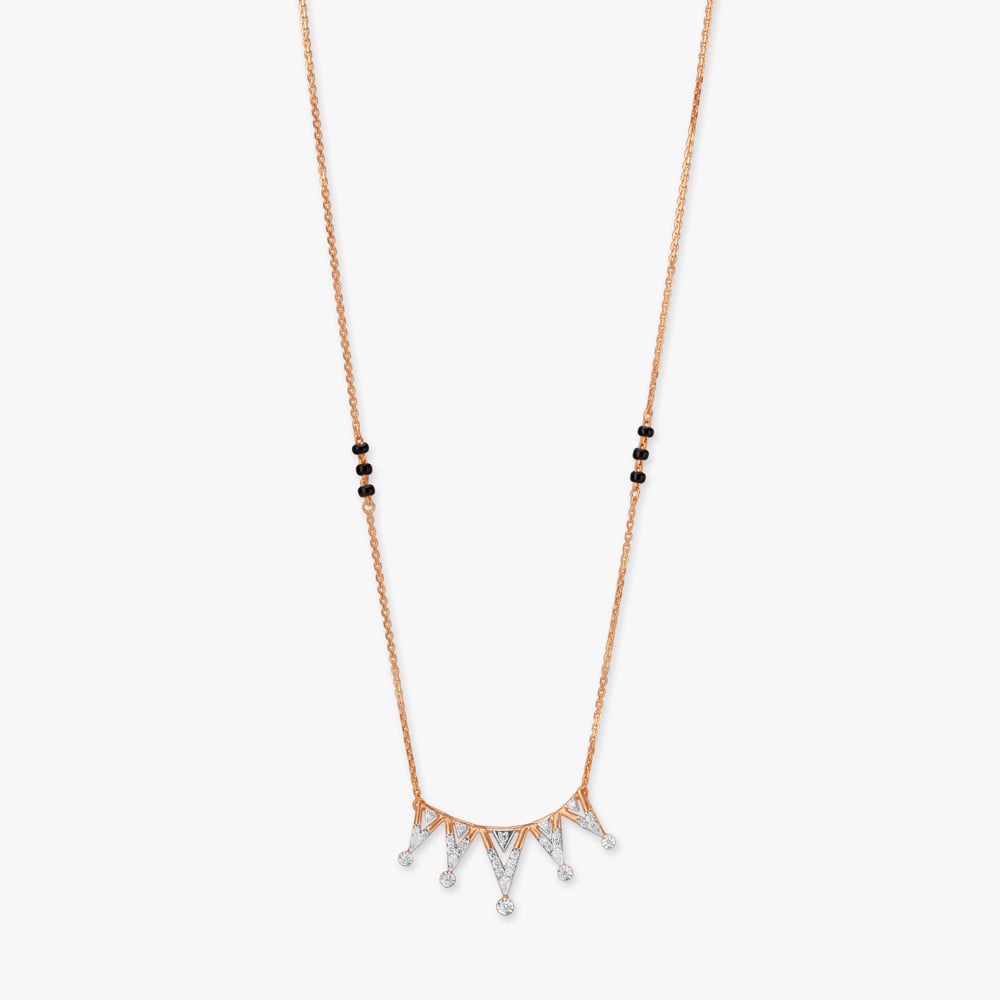 Glamorous Peaks Diamond Mangalsutra,,hi-res image number null