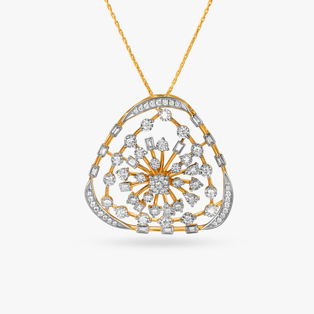 Glinting Geometry Diamond Pendant and Earrings Set,,hi-res image number null