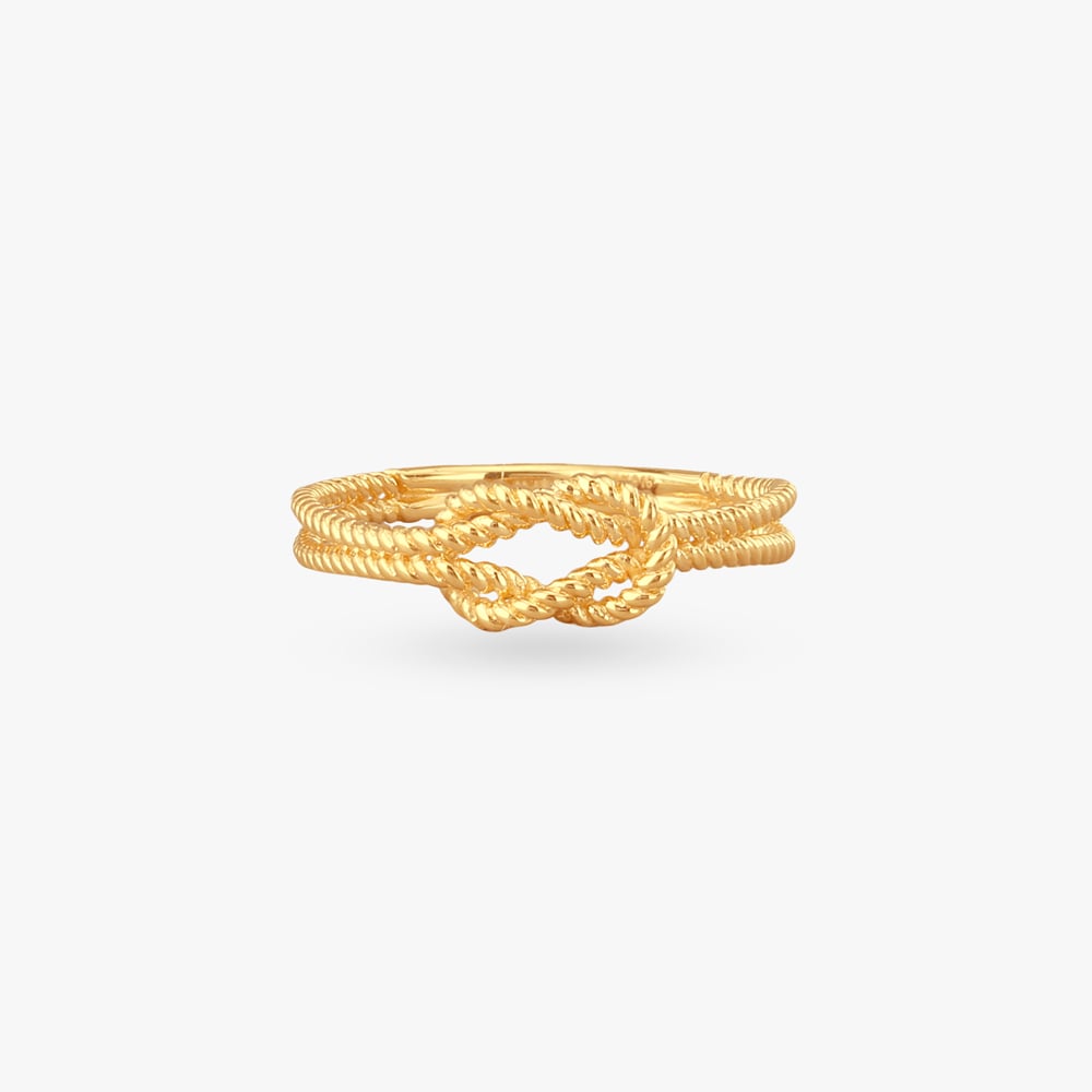 Knotted Grace Gold Ring,,hi-res image number null