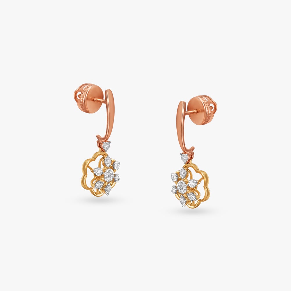 Evocative Dual Gold And Diamond Earrings,,hi-res image number null
