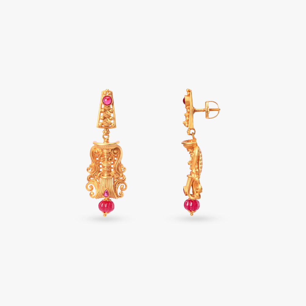 Vilakku Varnam Gold Necklace set,,hi-res image number null