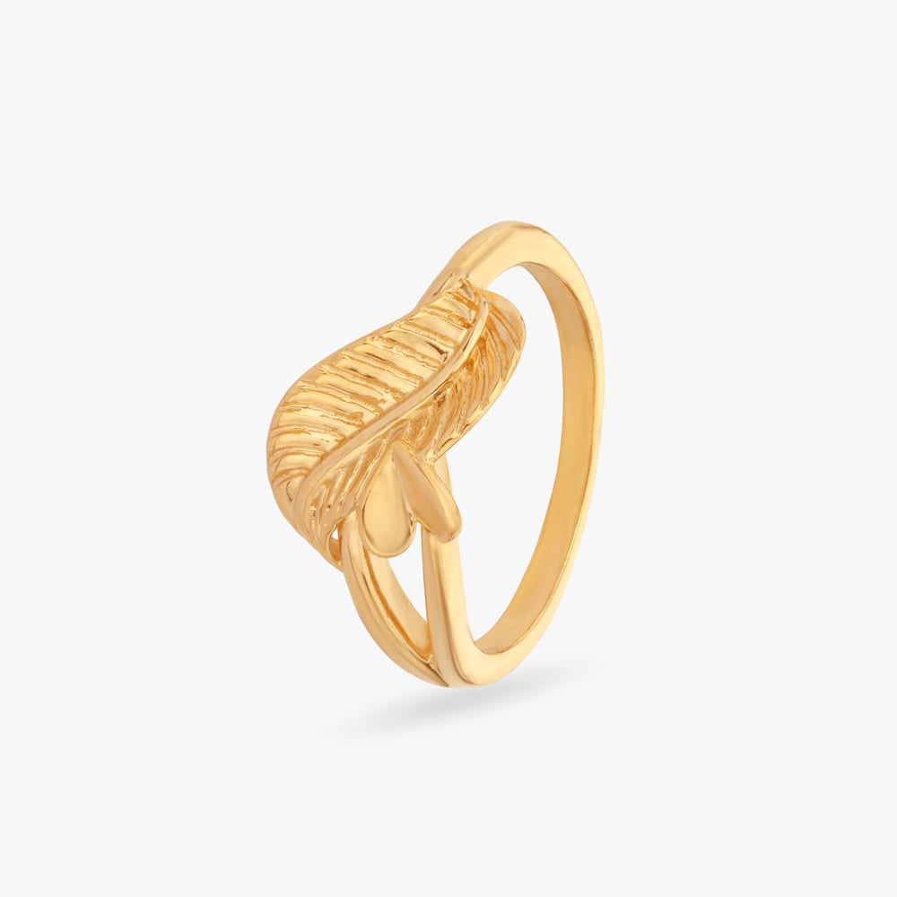Harmony Leaf Gold Ring,,hi-res image number null