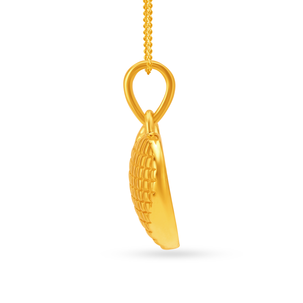 Criss Cross Heart Gold Pendant,,hi-res image number null