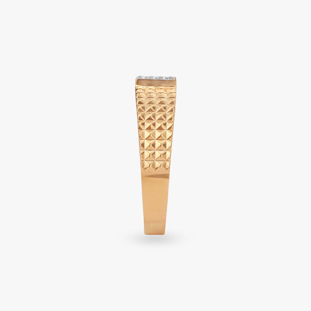 Sculpted Grid Diamond Ring For Men,,hi-res image number null